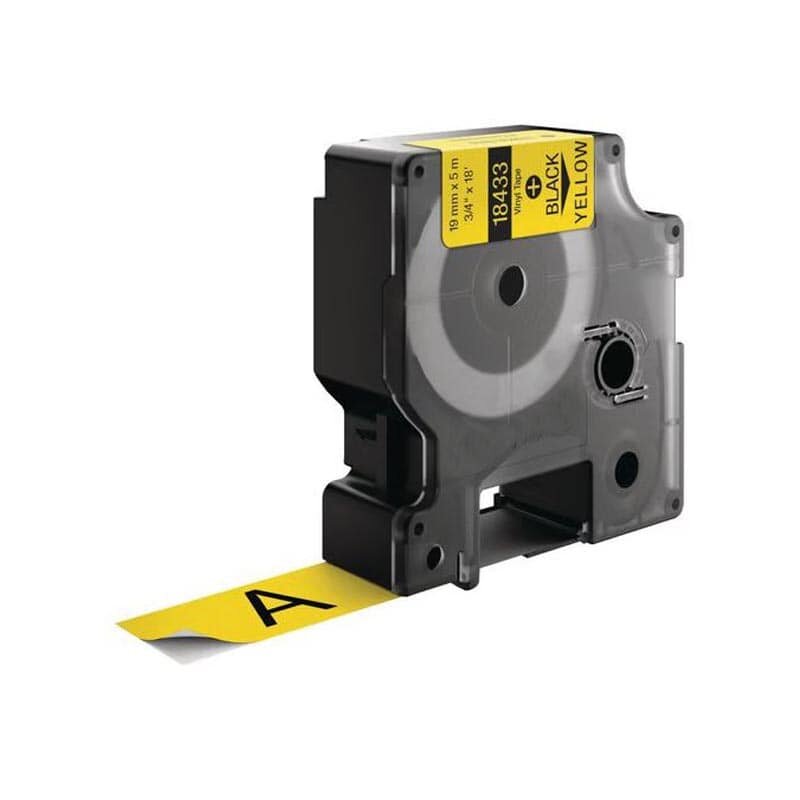 DYMO Rhino IND Lettertape (1805431) Vinyl Zwart op Geel 24mm