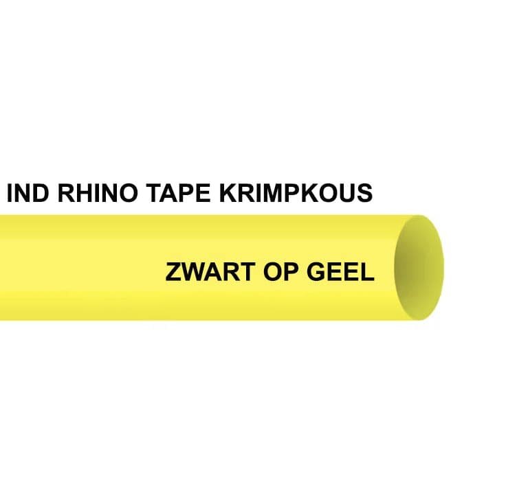 Dymo IND Rhino 1805444 Tape Krimpkous Zwart Op Geel 24 mm