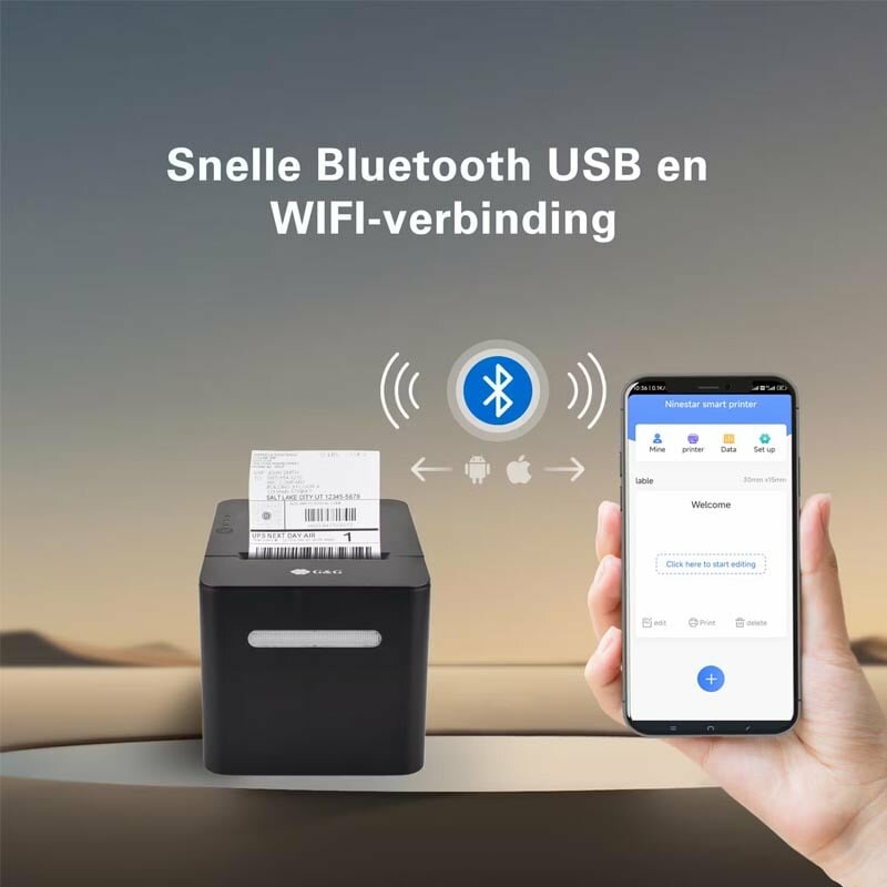 G&G GG-TD80 Desktop thermische bonlabelprinter