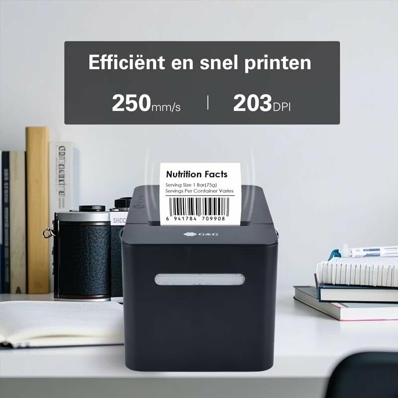 G&G GG-TD80 Desktop thermische bonlabelprinter