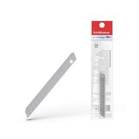 Erichkrause Pak van 10 Stalen Vervangende Mesjes - Afmetingen 9mm x 0.5mm - Dubbelzijdig Geslepen