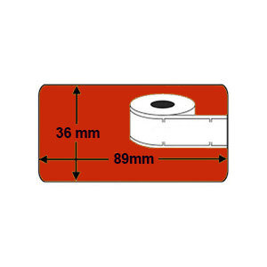 DYMO 99012 Labels 89x36mm Rood (Huismerk)