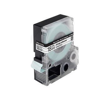  Epson LC5TBW9 (C53S626409) Tape Zwart Op Transparant 18 mm. 