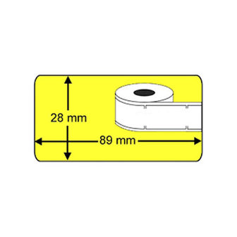 DYMO 99010 (S0722370) Adreslabels Smal 89mmx28mm 130 Stuks Geel