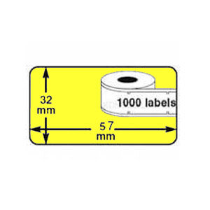 DYMO 11354 / S0722540 Labels (57x32mm) Geel Permanent