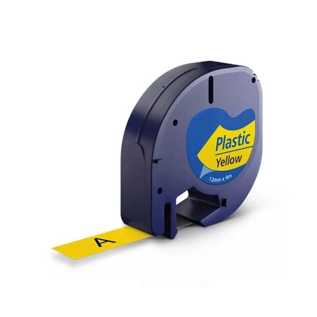 LetraTag tape 91202 zwart op geel 