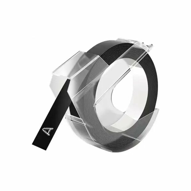 Dymo embossing tape zwart