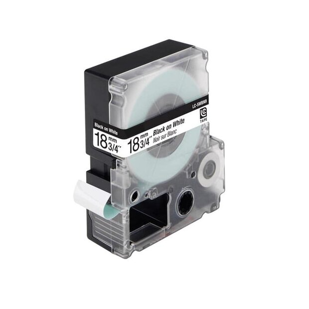 Epson LC-5WBN9 (C53S626404) Tape Zwart Op Wit 18 mm