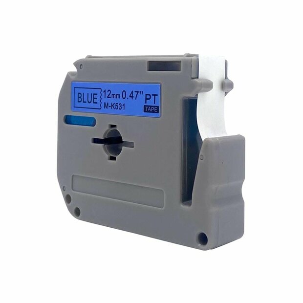 Brother M-K531 Lettertape Zwart op Blauw 12mm