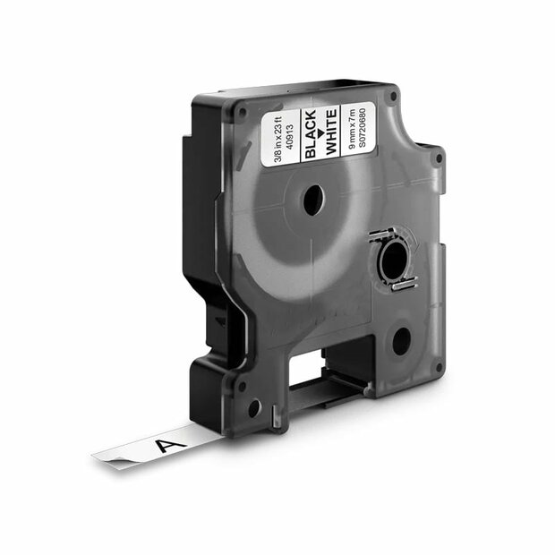 DYMO D1 Lettertape 40913 Zwart op Wit 9mm