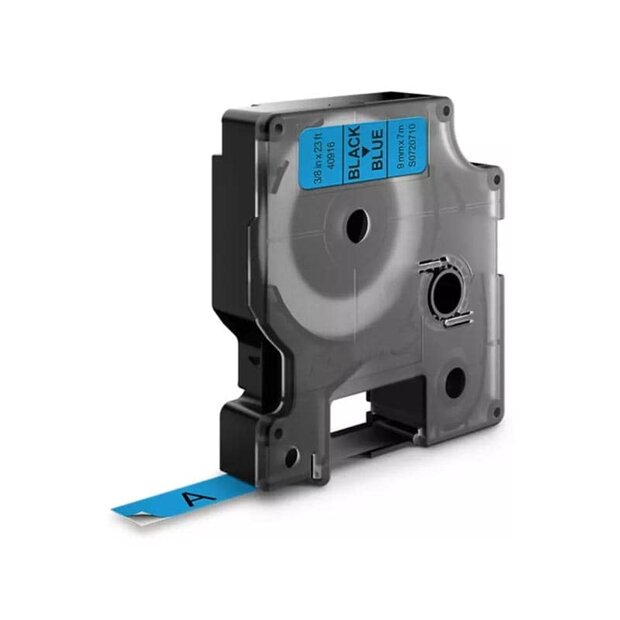 Dymo D1 Lettertape 40916 Zwart op Blauw 9mm