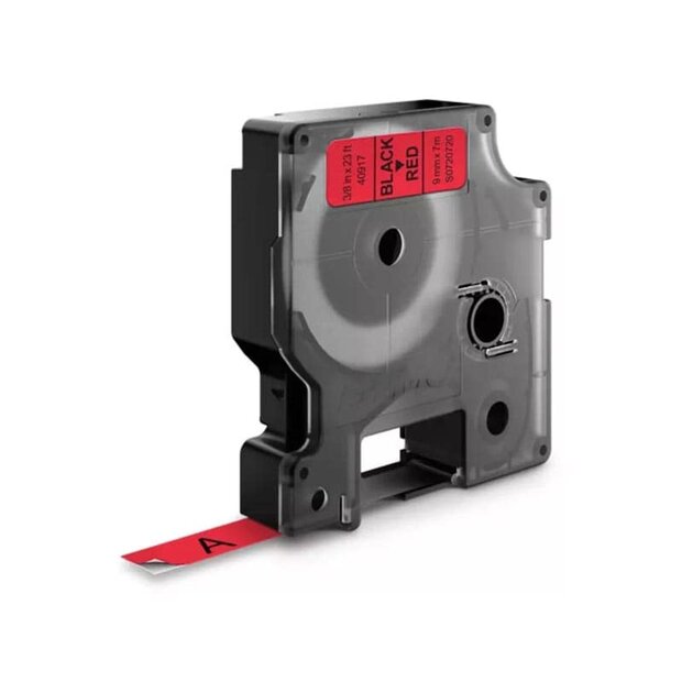 DYMO D1 Lettertape 40917 Zwart op Rood 9mm 