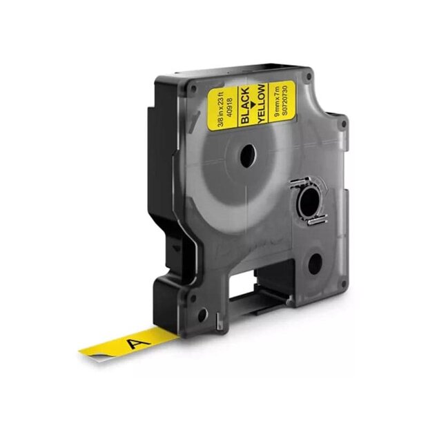 DYMO D1 Lettertape 40918 Zwart op Geel 9mm