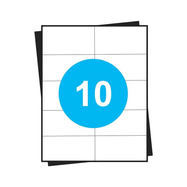 A4 labels 10 op vel