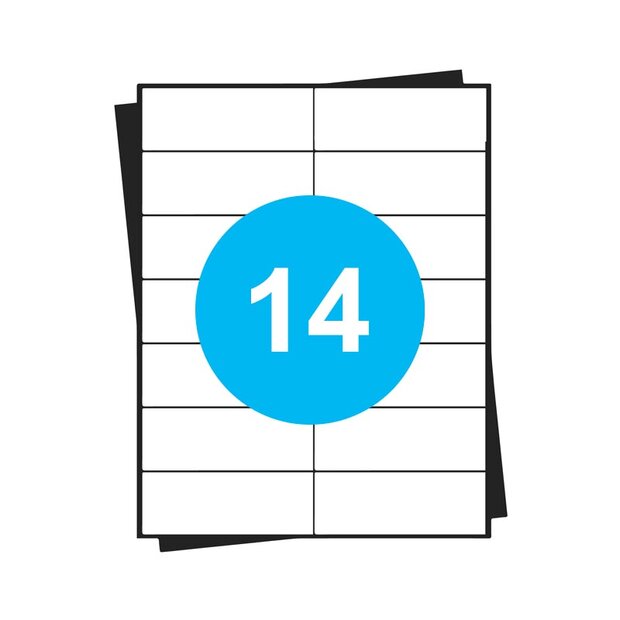 Huismerk A4 stickervellen, 14 per vel,