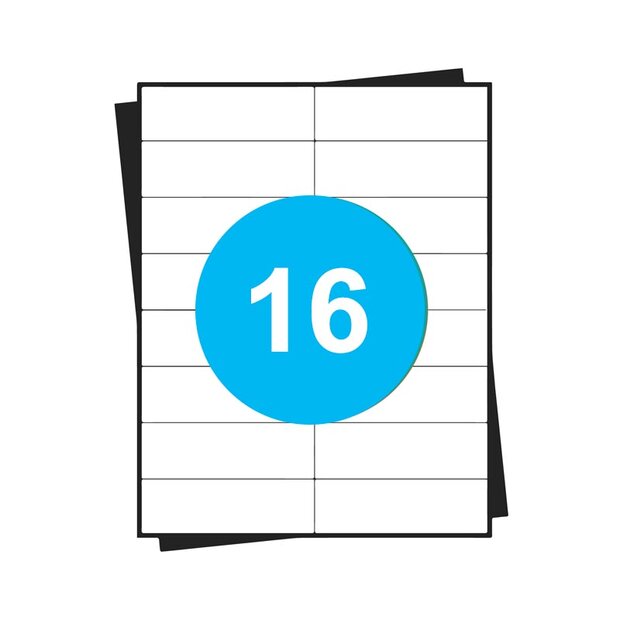 Huismerk A4 stickervellen, 16 per vel,