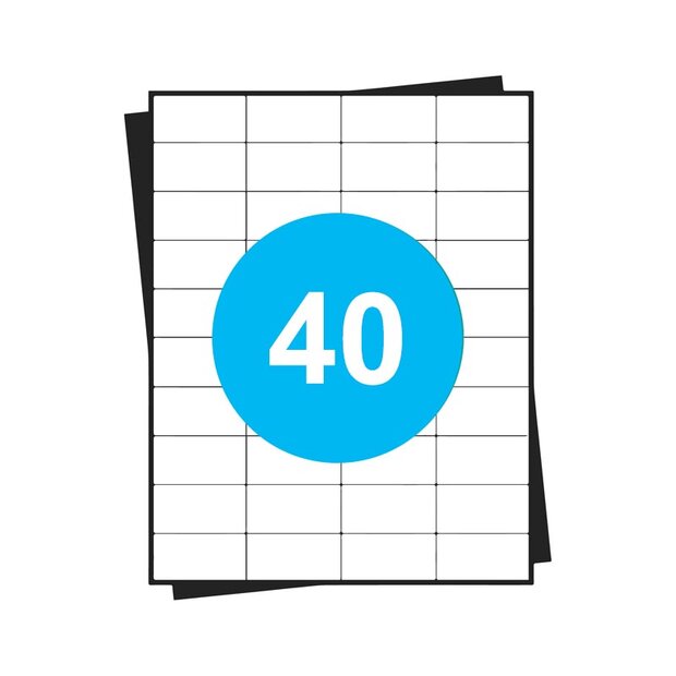 Huismerk A4 stickervellen, 40 per vel