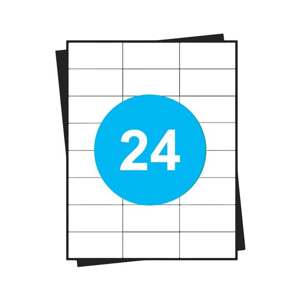 Huismerk A4 stickervellen, 24 per ve