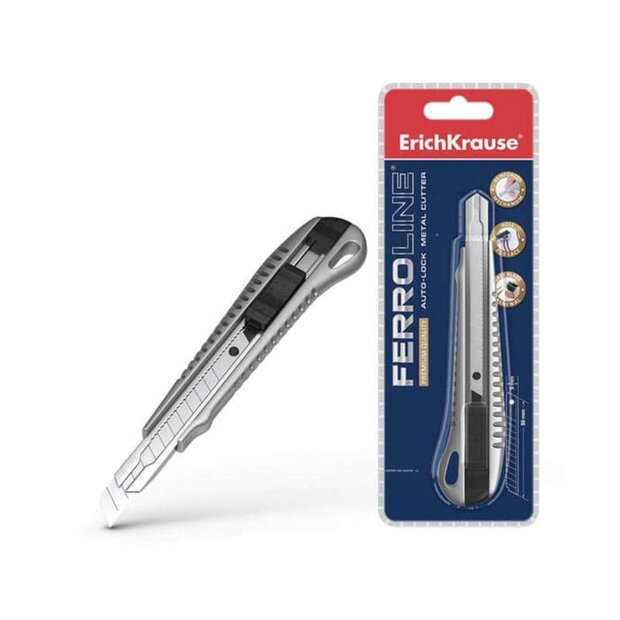 Erich Krause 19157 Professionele snijder met 18 mm mes - Metalen behuizing