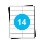 Huismerk A4 stickervellen, 14 per vel,