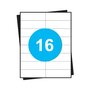 Huismerk A4 stickervellen, 16 per vel,