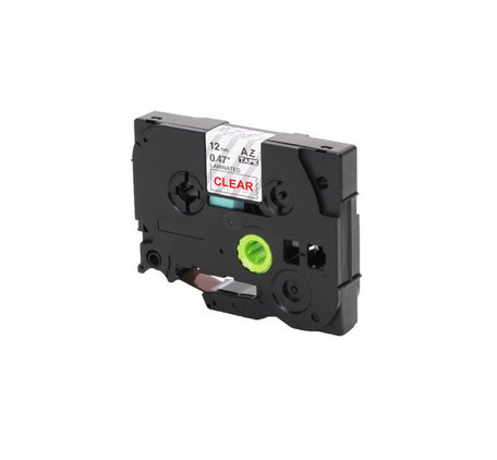 Brother TZe-132 Lettertape Rood op Transparant 12mm (Huismerk)
