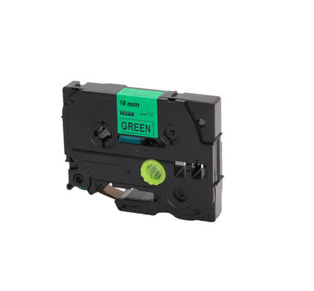 Brother TZe-741 Lettertape Zwart op Groen 18mm (Huismerk)