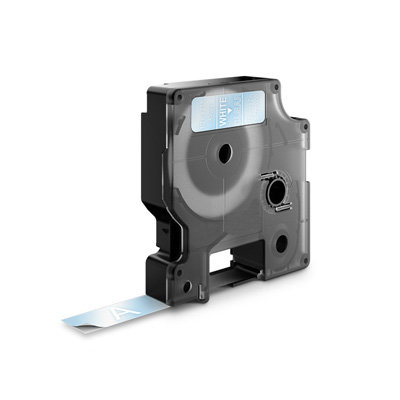 DYMO D1 Lettertape 45020 Wit op Transparant 12mm (Huismerk)