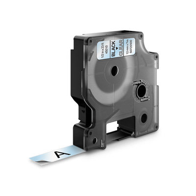 DYMO D1 Lettertape 45010 Zwart op Transparant 12mm (Huismerk)