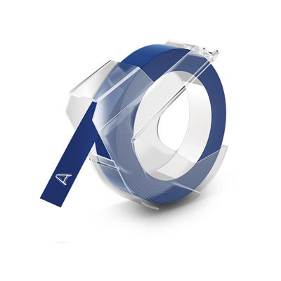 DYMO Embossing Lettertape Wit op Blauw 9mmx3m S0898140 (Huismerk)