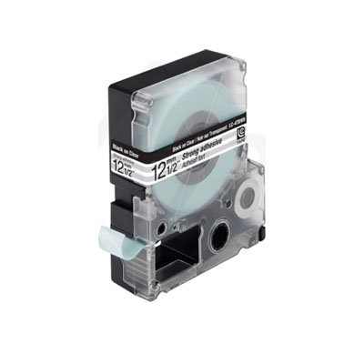 Epson LC-4TBW9 (C53S625410) Tape Zwart Op Transparant 12 mm (Huismerk)