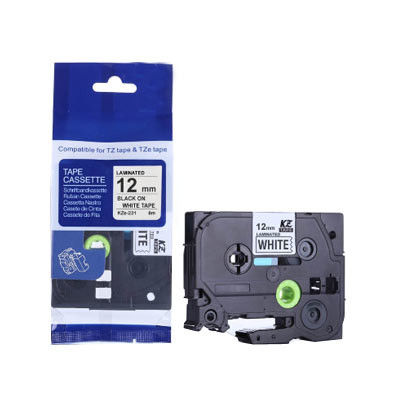 Brother TZe-231 Labeltape Zwart op Wit 12mm (Huismerk)